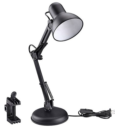 LE Swing Arm Desk Lamp C-Clamp Table