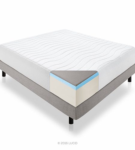 LUCID 14 Inch Plush Memory Foam Mattress