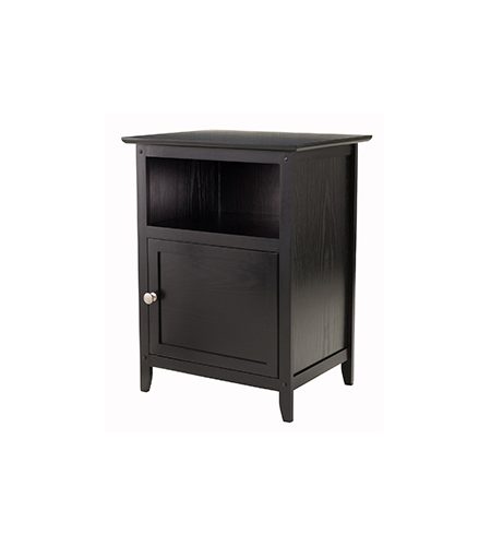 Winsome Wood End Stand with Door and Shelf