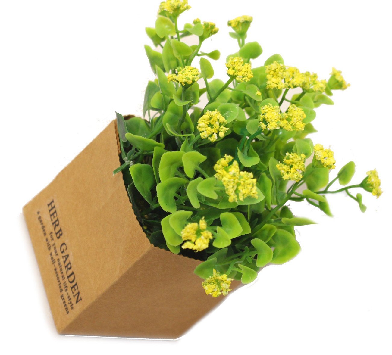 VGIA Set Flowers  in Pot Fake Plants  Small  Yellow  Jannah 